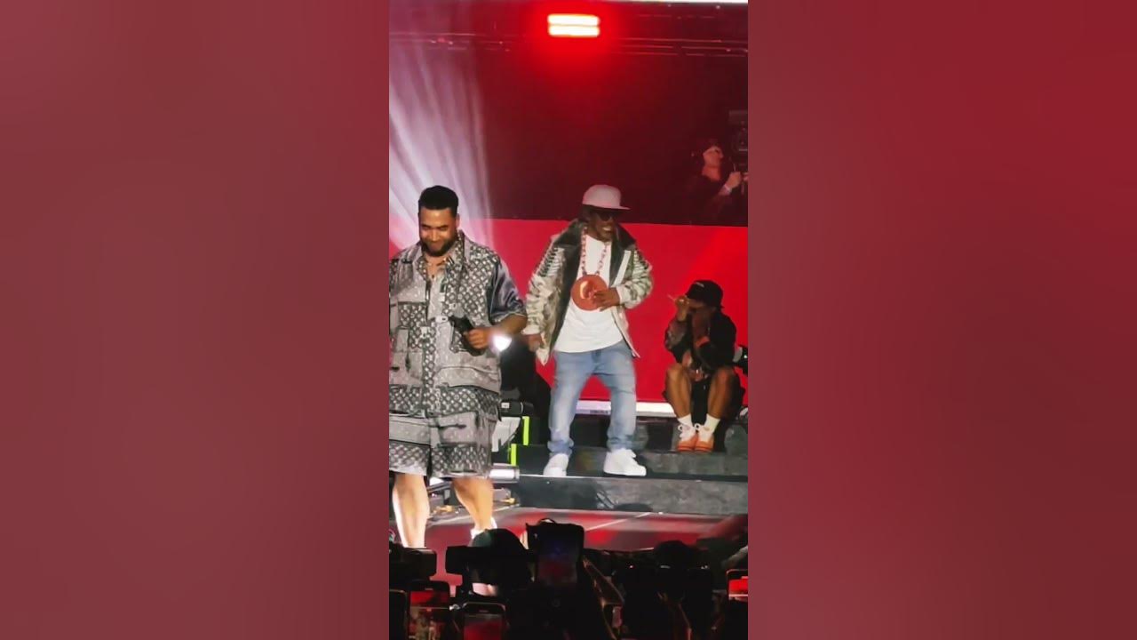 Don Omar tego calderon y arcangel en concierto cantando bandoleros #rosaritobeach #bajabeachfest