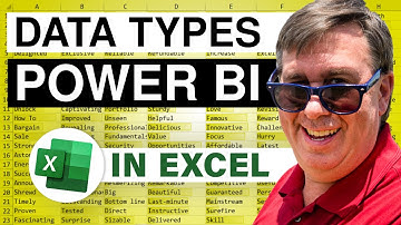 Excel - Create Custom Data Types for Your Company Data  in Excel From Power BI - Episode 2450