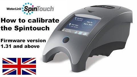 LaMotte Europe How to calibrate the Spintouch - Firmware version 1.31 and above