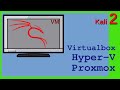 Kali Linux Virtual Machine - HyperV vs VirtualBox vs Proxmox - VM Networks