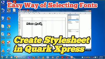 How to create Style Sheet | quark Xpress 5.0