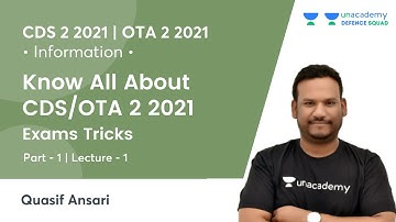 Know All About CDS/OTA 2 2021 | Target CDS/OTA 2 2021 | Quasif Ansari Sir