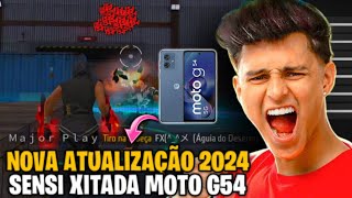 SAIU! MELHOR SENSIBILIDADE E DPI MOTO G54 NOVA ATUALIZAÇÃO FREE FIRE 2024