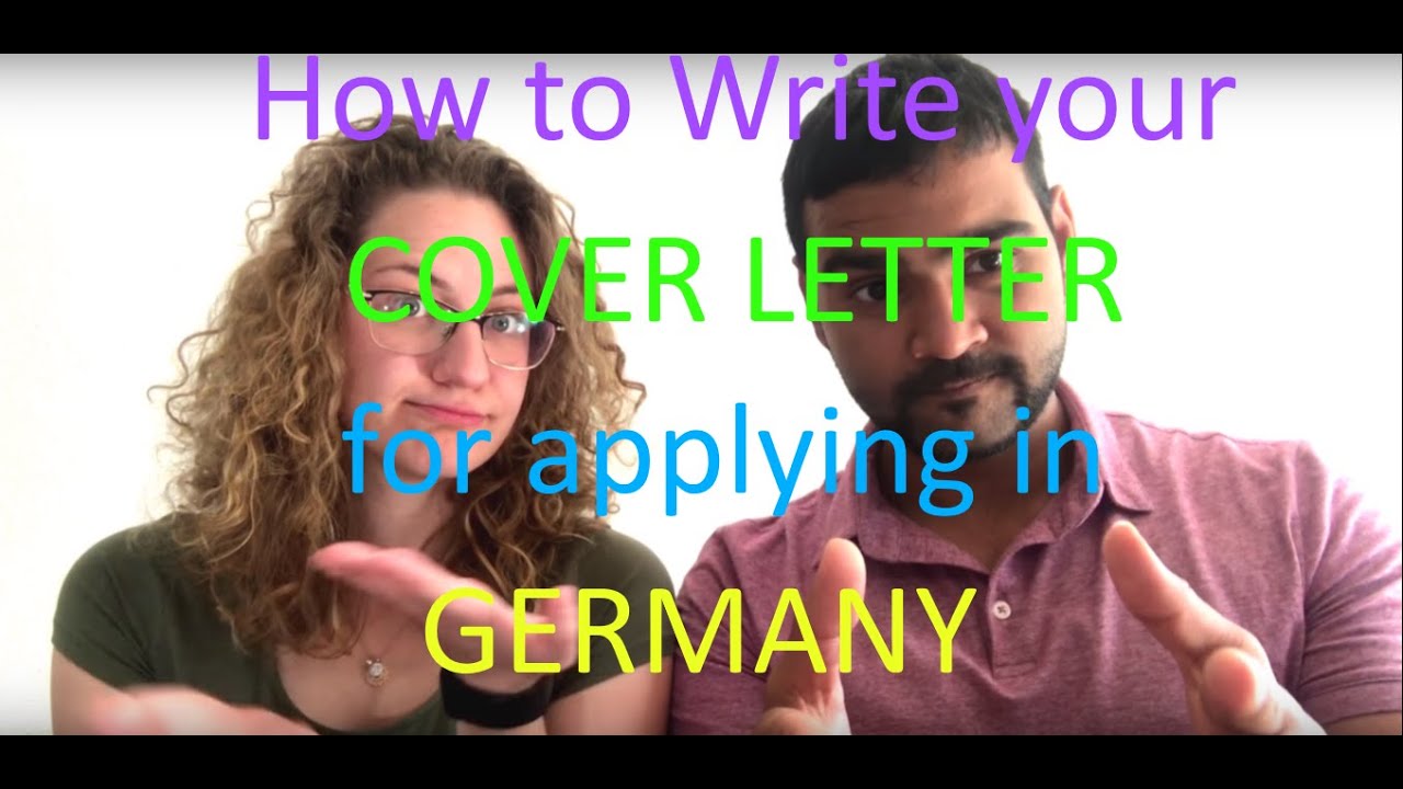 what does cover letter mean in german