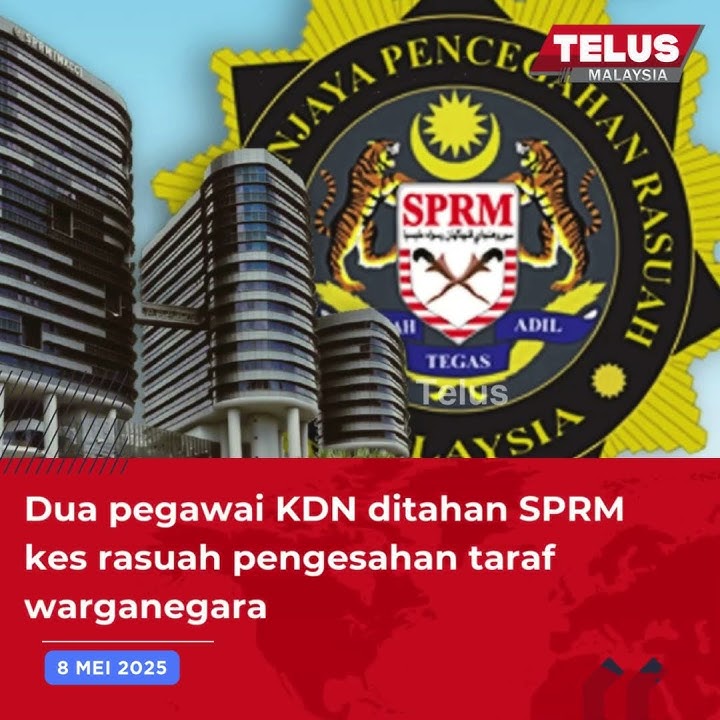 Dua pegawai KDN ditahan SPRM kes rasuah pengesahan taraf warganegara