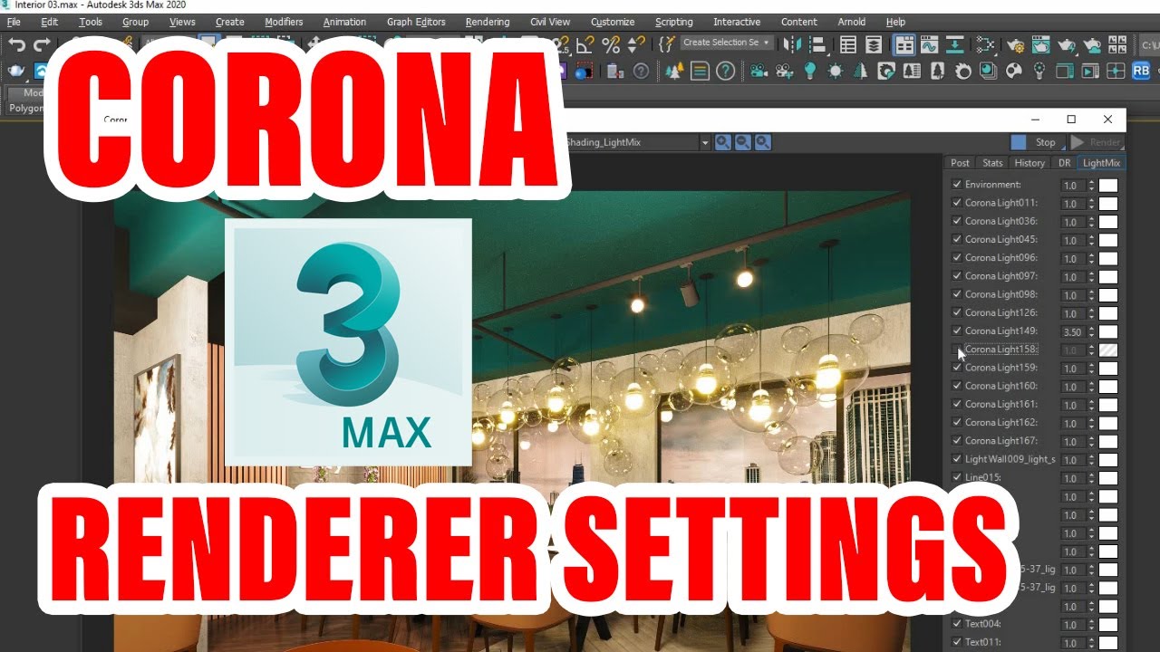 3D Interior Design Render Lighting Setting Tutorial | 3ds Max | Corona ...