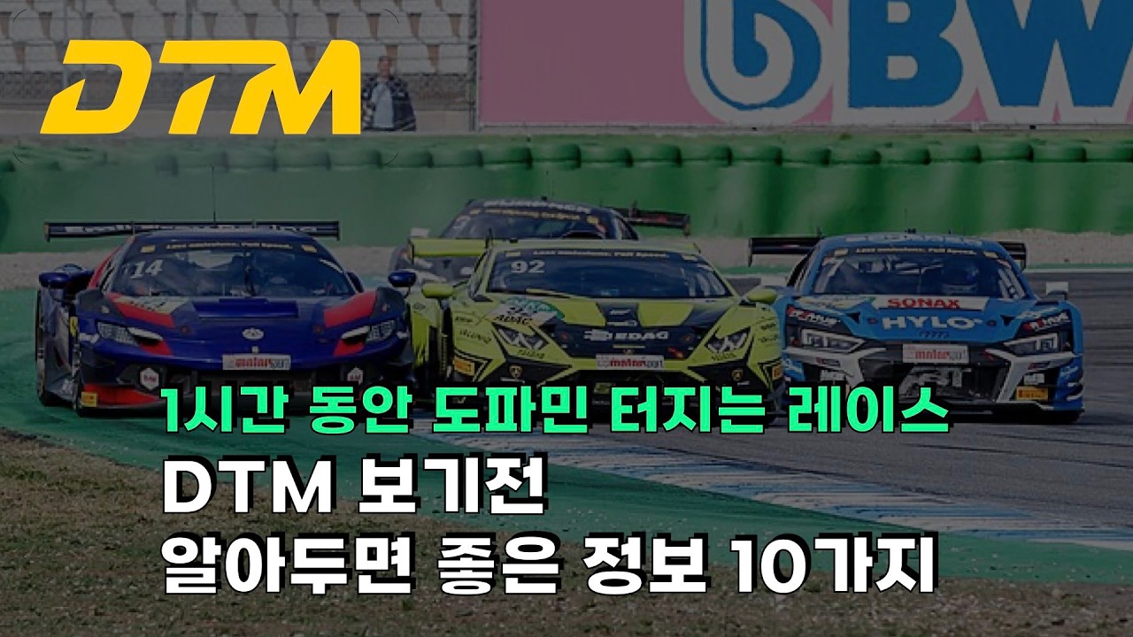 뉴비를 위한 DTM 개막전 입문 가이드 10가지 | 지난주는 WEC 국뽕, 이번주는 DTM 도파민