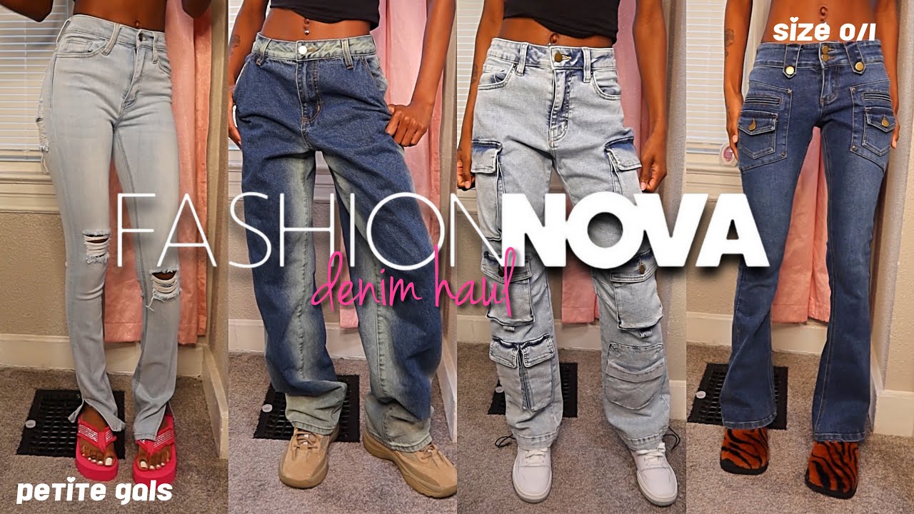 Покупки джинсов в Fashion Nova: представлены идеальные джинсы размера 0/1 для невысоких девушек.