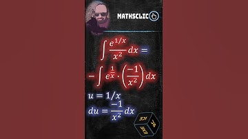 🔴MATHSCLIC SHORTS |  INTEGRATION BY SUBSTITUTION ~ ∫𝑒^(1/𝑥)/𝑥^2  𝑑𝑥