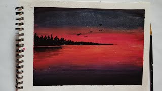 Sunset Acrylic Painting Technique Hacks For Beginners