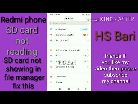 why SD card not showing in file manager in Redmi mobile phone