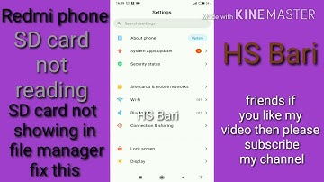 why SD card not showing in file manager in Redmi mobile phone
