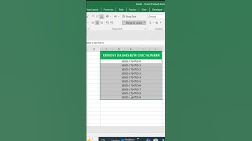Remove Dashes between CNIC number in excel #excelformula #excel #exceltutorial #exceltutorial