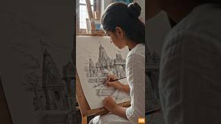Ram Mandir Drawing 🛕 | Ayodhya Ram Mandir Art ✨ | Jai Shri Ram 🙏 #shorts #ram #rammandir #ayodhya