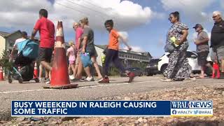 Raleigh drivers prepare for heavy weekend traffic due to festivals and Canes game