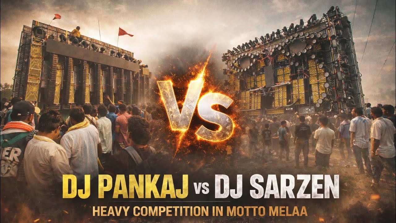 DJ SARZEN 💀vs DJ PANKAJ 💀Heavy Competition In Motto melaa ☠️  WITH ODISHA BIG DJ SETUP 🤯😱