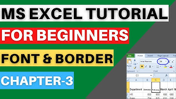 Font Box in MS-Excel | How to Change Font Size, Font Face, Font Color | MS-Excel IN ENGLISH |