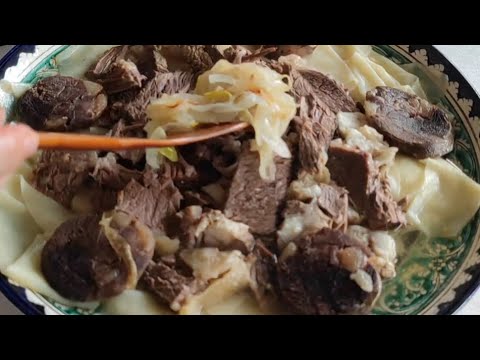 БЕЗУМНО ВКУСНОЕ БЛЮДО , ГОТОВИТСЯ ИЗ ДВУХ ПРОДУКТОВ -ЭТО ТЕСТО И МЯСО ✔️НАСТОЯЩИЙ БЕШБАРМАК