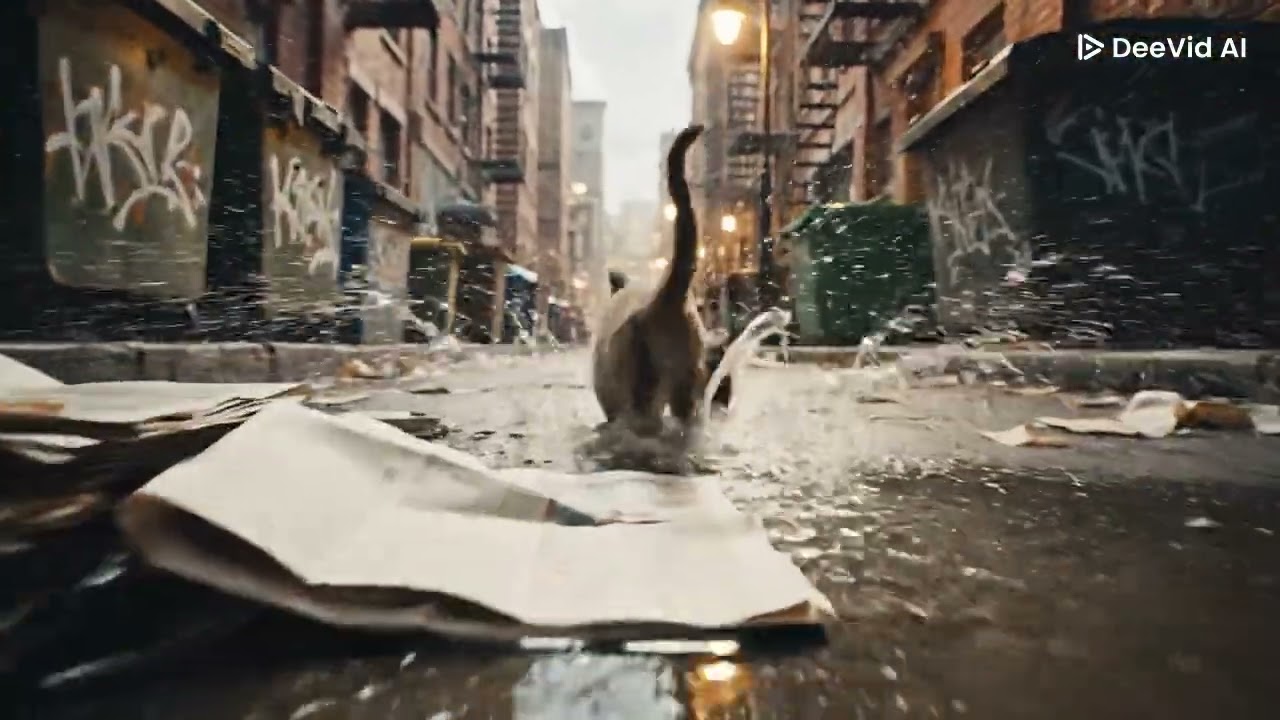 AI Animal Story | Small Cat vs Big Rat