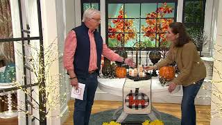 Set Of 3 Checked And Embossed Pumpkins By Valerie On Qvc