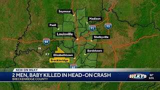 KSP: 2 men, baby killed in head-on collision between pickups in Breckinridge County