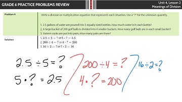 Grade 6, Unit 4, Lesson 2 Practice Problem Review