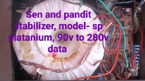 4 kva / AC stabilizer / round transformer winding data / sp platanium / 90v to 280v / Mehta electric