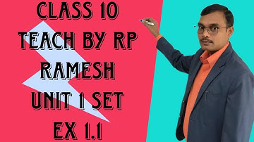 Class 10 Unit 1Sets Exercise 1.1 Solved question  1to 4 teach by rp ramesh