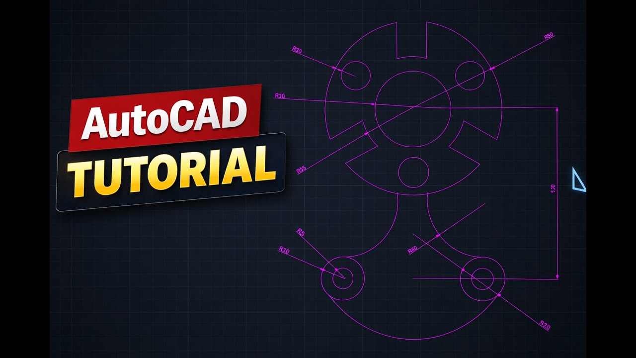 AutoCAD 2D Mechanical Drawing | Dimension सहित Full Tutorial - YouTube