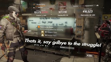 The Division 1.8 - Crafting Division Tech!!