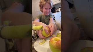 Homeschool Lesson in Apple Harvesting