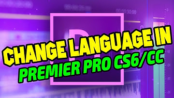 Change laguage in PREMIERE PRO CC/CS6 TO ENGLISH !