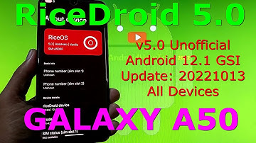 RiceDroid 5.0 Unofficial for Samsung Galaxy A50 Android 12 GSI Update: 20221013