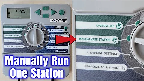 Hunter X-CORE How To Manually Run One Station