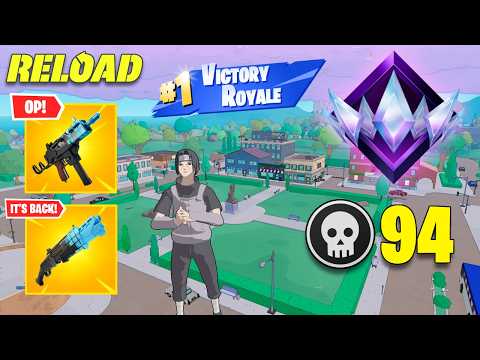 94 Kills UNREAL Solo Zero Build Reload Ranked Wins | High Kill Game