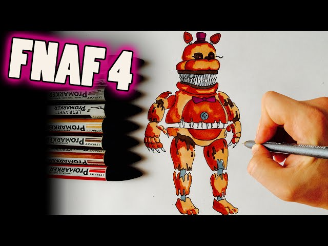 How To Draw Nightmare Fredbear From FNaF 4 Step By Step Video Lesson 