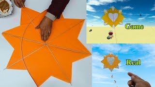 Star Kite Making From Pipacombate Game & Flying Test - DIY Kite - Patang Making Tutorial