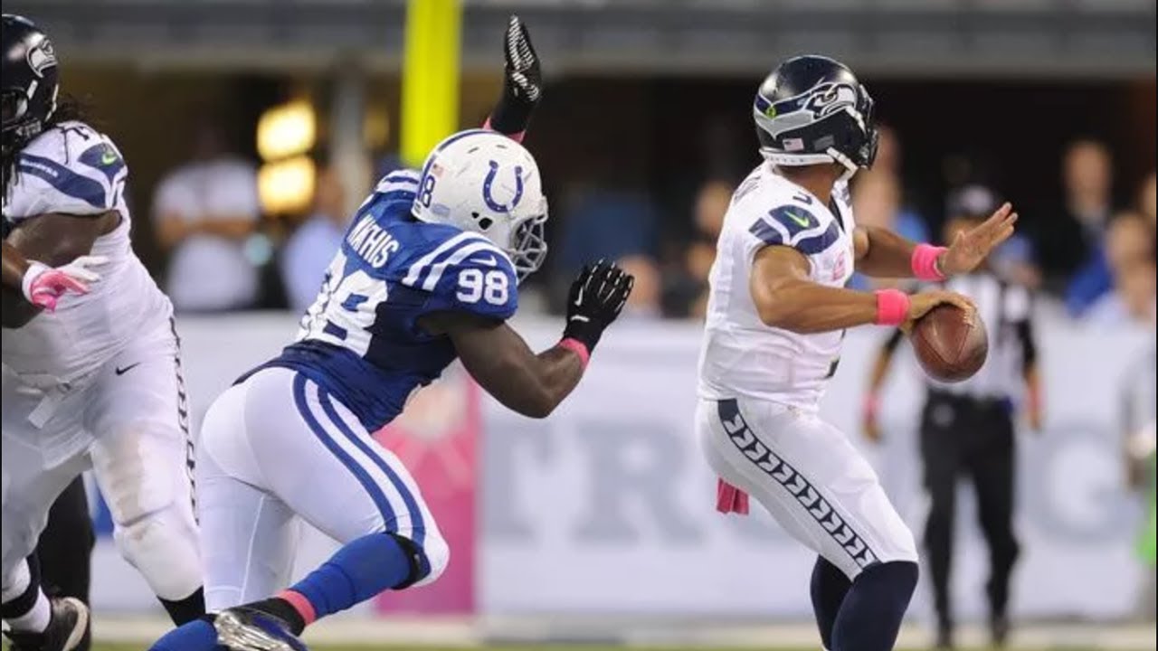 Robert Mathis' 100th Career Sack || Colts vs. Seahawks 2013