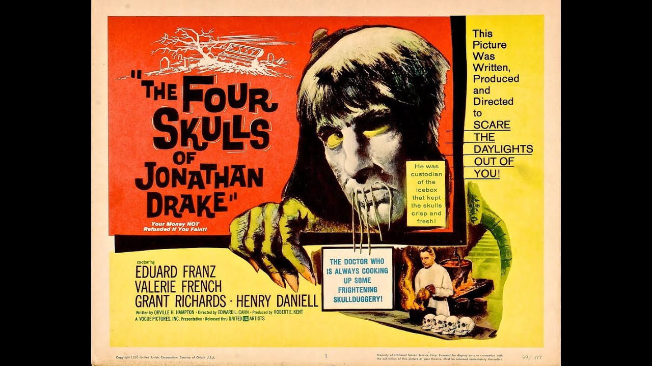 The Four Skulls of Jonathan Drake (1959) movie review! YouTube