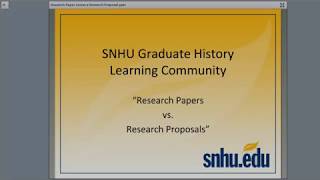 Research Papers & Research Proposals Re-Record (CC)