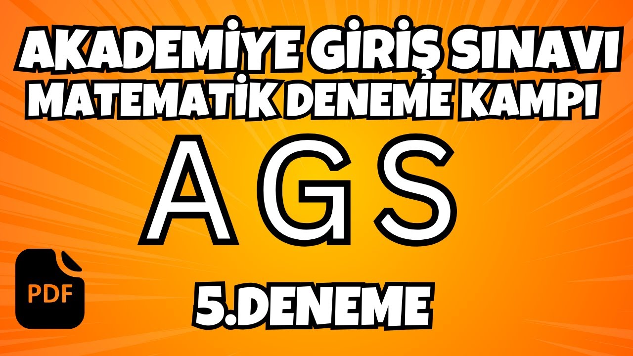 AGS MATEMATİK DENEME KAMPI | 5. DENEME #ags