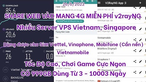 Share Web, Tạo File v2rayNG Từ VPS 1000GB Vĩnh Viễn Sv Server Việt Nam Chơi Game Ngon | Vie Networks