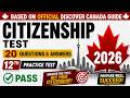 Canadian Citizenship Test | TEST-12 from Discover Canadian Citizenship Test 2026