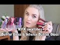 Свотчи новых блесков NYX Butter Gloss и Intense Butter Gloss | All new NYX shades swatches