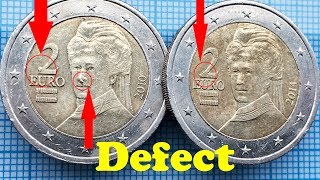 2 euro Austria Defect RARE 2 Euro Österreich Defekt