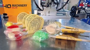 benchtop folding labeling machine for lollipop| YQ semi automatic flag label applicator