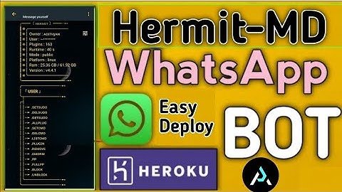 How to Deploy Hermit MD WhatsApp bot| #heroku  Free Deploy|New method updates|2023 No koyeb #latest