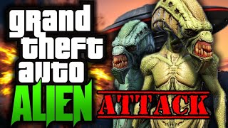 Fighting with mysterious aliens👽in GTA V #gta