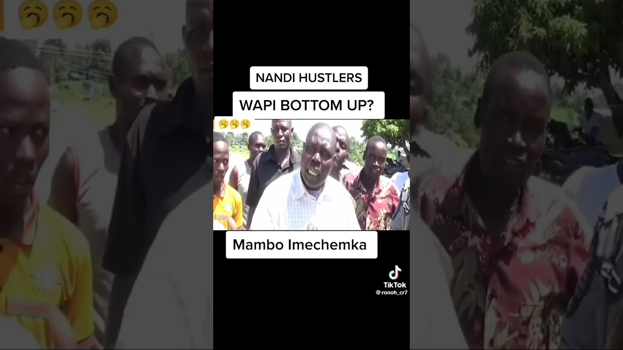 where is bottom up economy.. Nandi hustlers crying for poor economy in the country