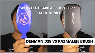 NEW Denman D38 Brush vs Kazmaleje Paddle+Comb - 🔥Detangling Brush Showdown🔥 W/Time Test | ALOVE4ME